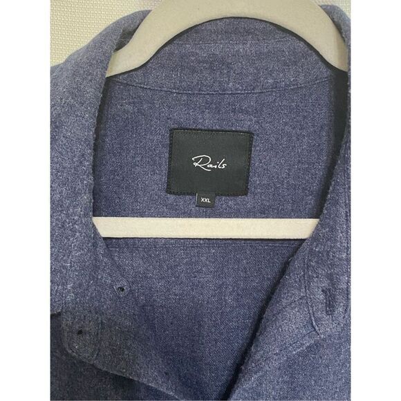 Rails Mens Navy Long Sleeve Button-Down Shirt Size XXL - Picture 4 of 4